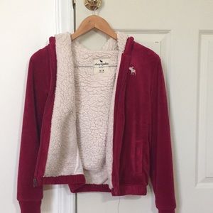 Abercrombie deep red jacket